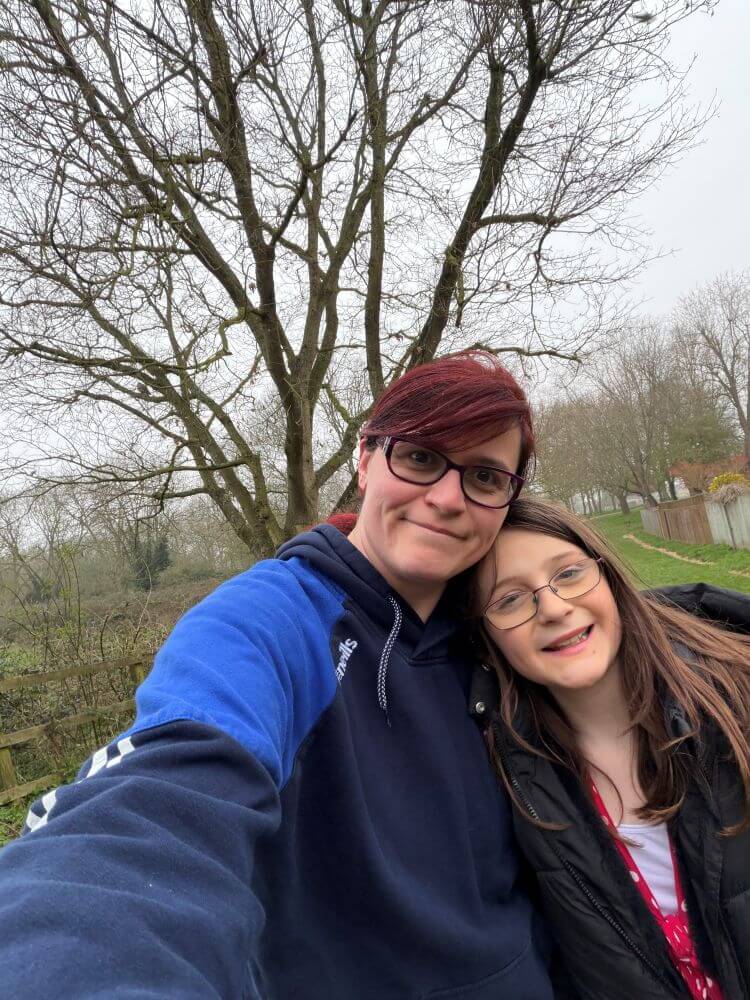 Isabella and her mum Jasmine posing for a selfie in Hall Park