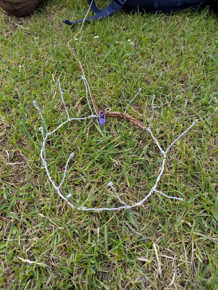 A wire crown with crochet